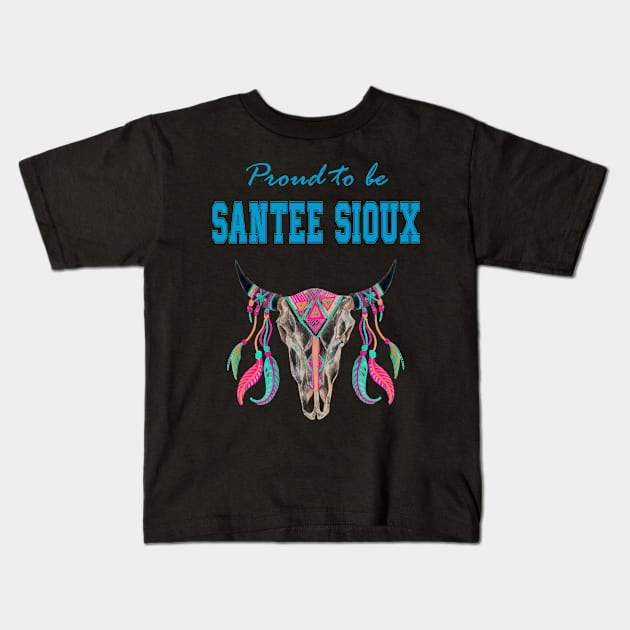 Native American Santee Sioux Tribal Buffalo Kids T-Shirt by Jeremy Allan Robinson